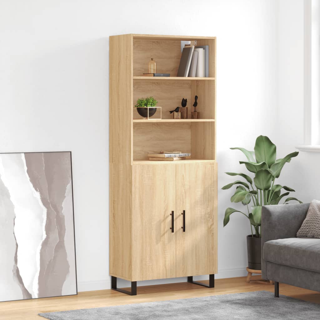 Highboard 69.5X34X180 Cm Engineered Wood