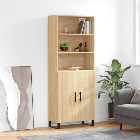 Highboard 69.5X34X180 Cm Engineered Wood
