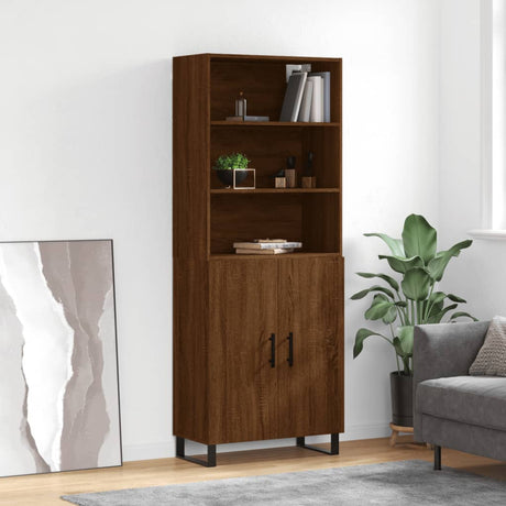 Highboard 69.5X34X180 Cm Engineered Wood