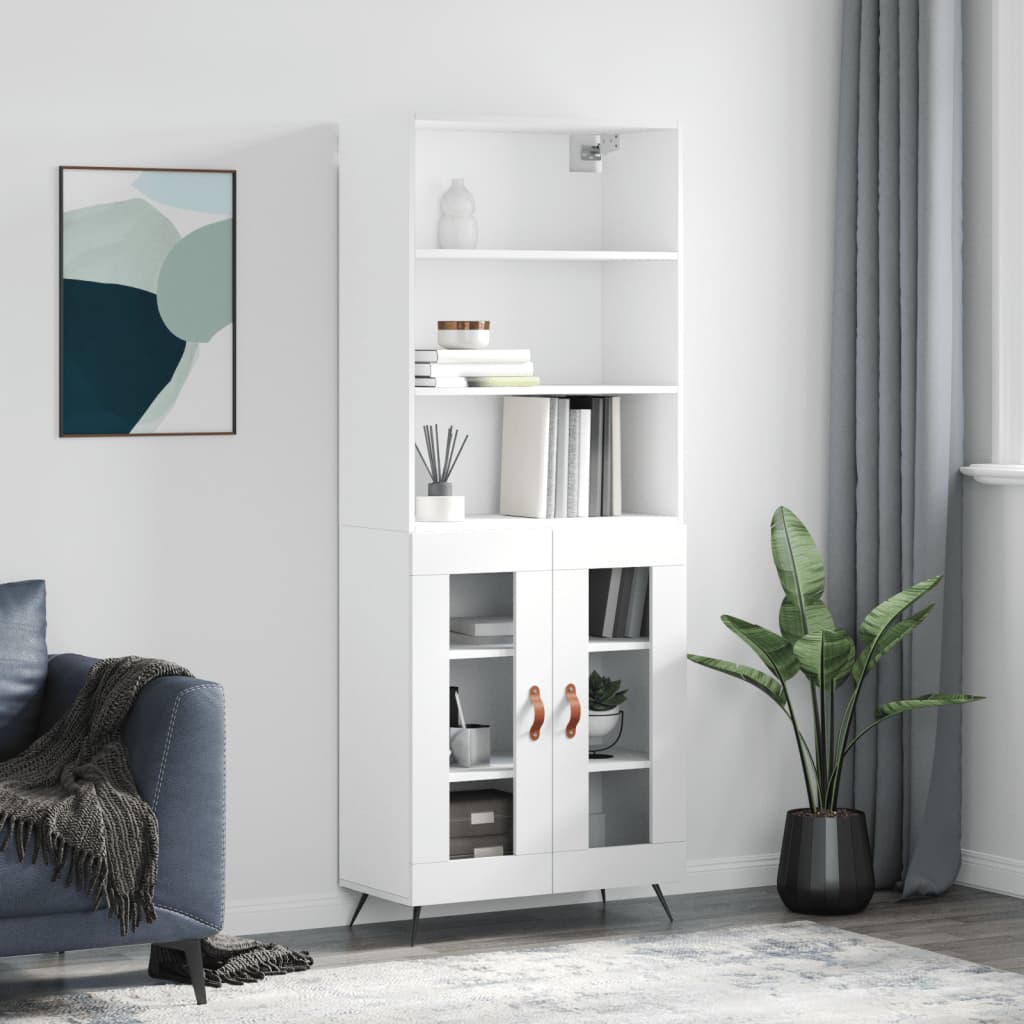 Highboard 69.5X34X180 Cm Engineered Wood
