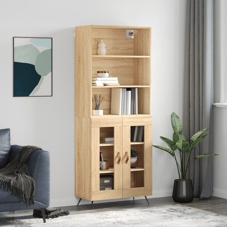 Highboard 69.5X34X180 Cm Engineered Wood
