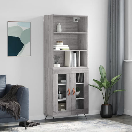 Highboard 69.5X34X180 Cm Engineered Wood