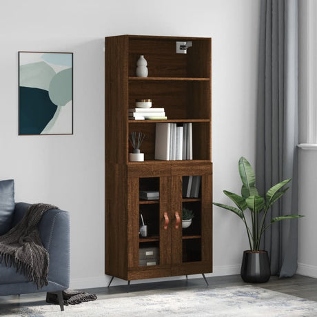 Highboard 69.5X34X180 Cm Engineered Wood