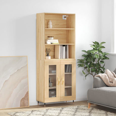 Highboard 69.5X34X180 Cm Engineered Wood