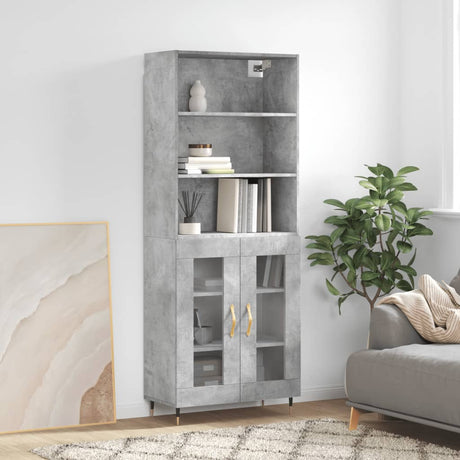 Highboard 69.5X34X180 Cm Engineered Wood