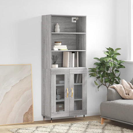 Highboard 69.5X34X180 Cm Engineered Wood