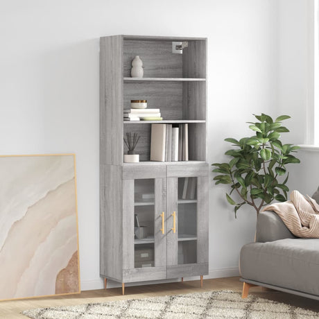 Highboard 69.5X34X180 Cm Engineered Wood