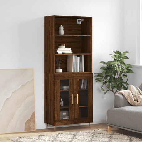 Highboard 69.5X34X180 Cm Engineered Wood