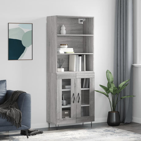 Highboard 69.5X34X180 Cm Engineered Wood