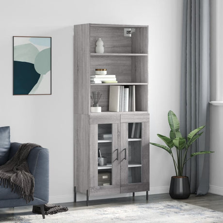 Highboard 69.5X34X180 Cm Engineered Wood