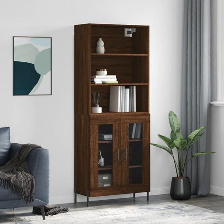 Highboard 69.5X34X180 Cm Engineered Wood