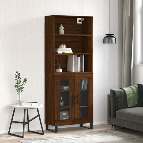 Highboard 69.5X34X180 Cm Engineered Wood