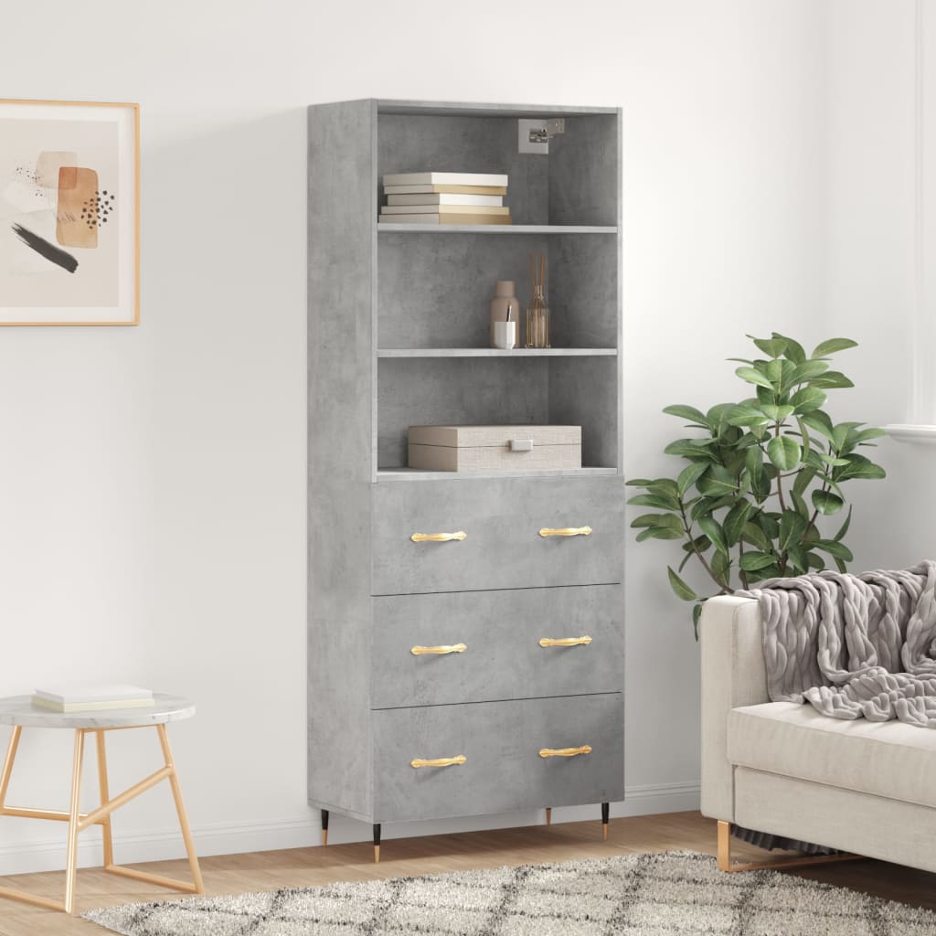 Highboard 69.5X34X180 Cm Engineered Wood