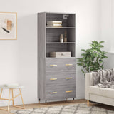 Highboard 69.5X34X180 Cm Engineered Wood