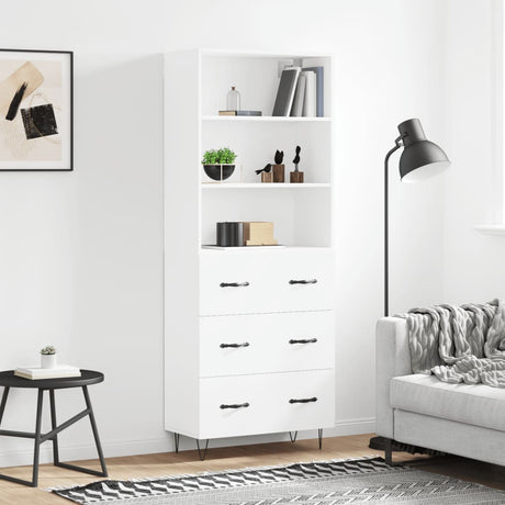 Highboard 69.5X34X180 Cm Engineered Wood