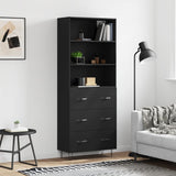 Highboard 69.5X34X180 Cm Engineered Wood