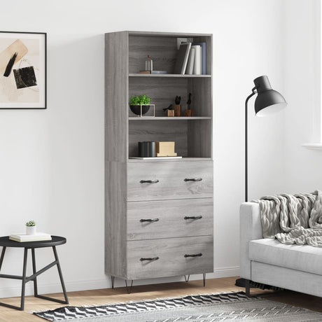 Highboard 69.5X34X180 Cm Engineered Wood