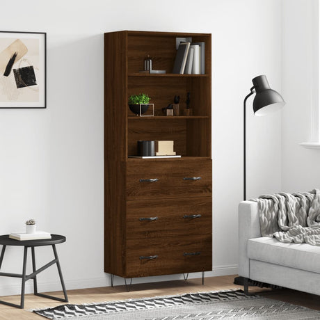 Highboard 69.5X34X180 Cm Engineered Wood