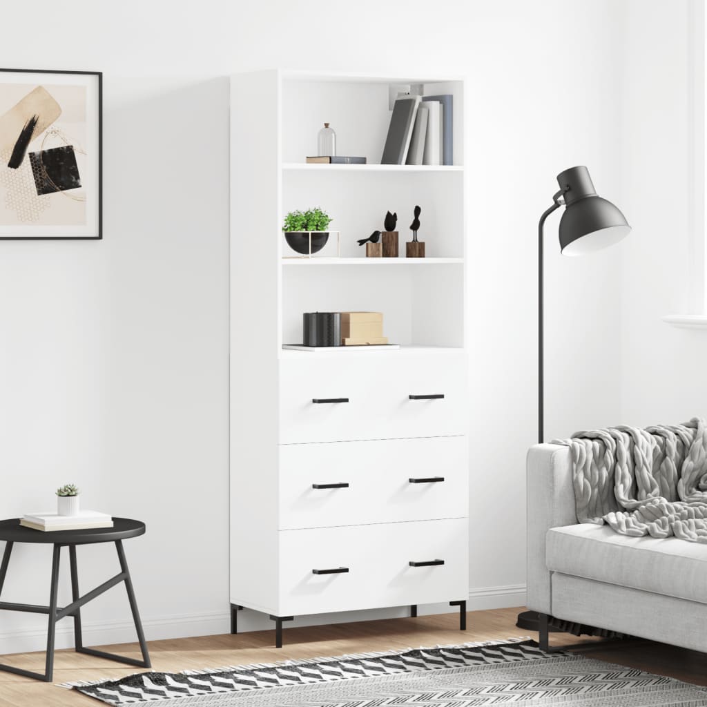 Highboard 69.5X34X180 Cm Engineered Wood