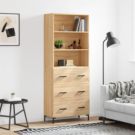 Highboard 69.5X34X180 Cm Engineered Wood