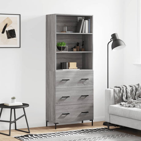 Highboard 69.5X34X180 Cm Engineered Wood