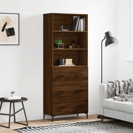 Highboard 69.5X34X180 Cm Engineered Wood