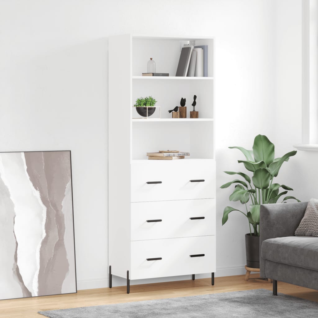 Highboard 69.5X34X180 Cm Engineered Wood