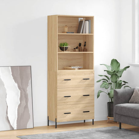 Highboard 69.5X34X180 Cm Engineered Wood