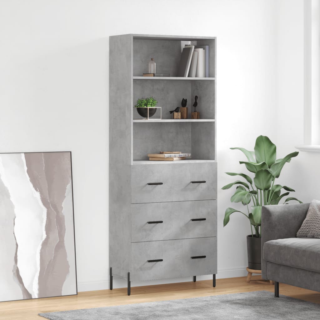 Highboard 69.5X34X180 Cm Engineered Wood