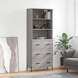 Highboard 69.5X34X180 Cm Engineered Wood