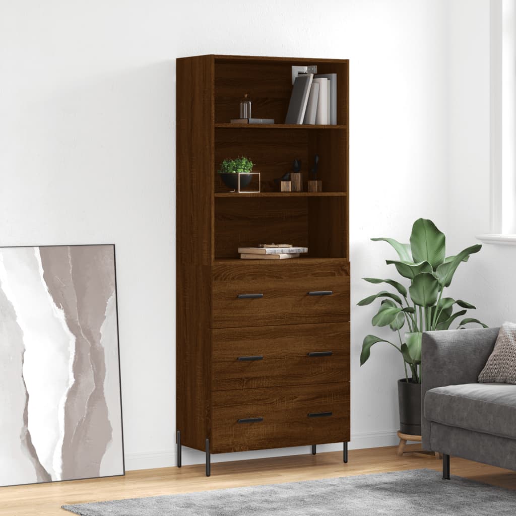 Highboard 69.5X34X180 Cm Engineered Wood