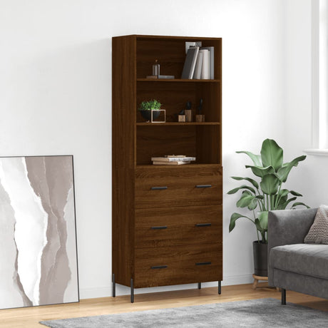 Highboard 69.5X34X180 Cm Engineered Wood