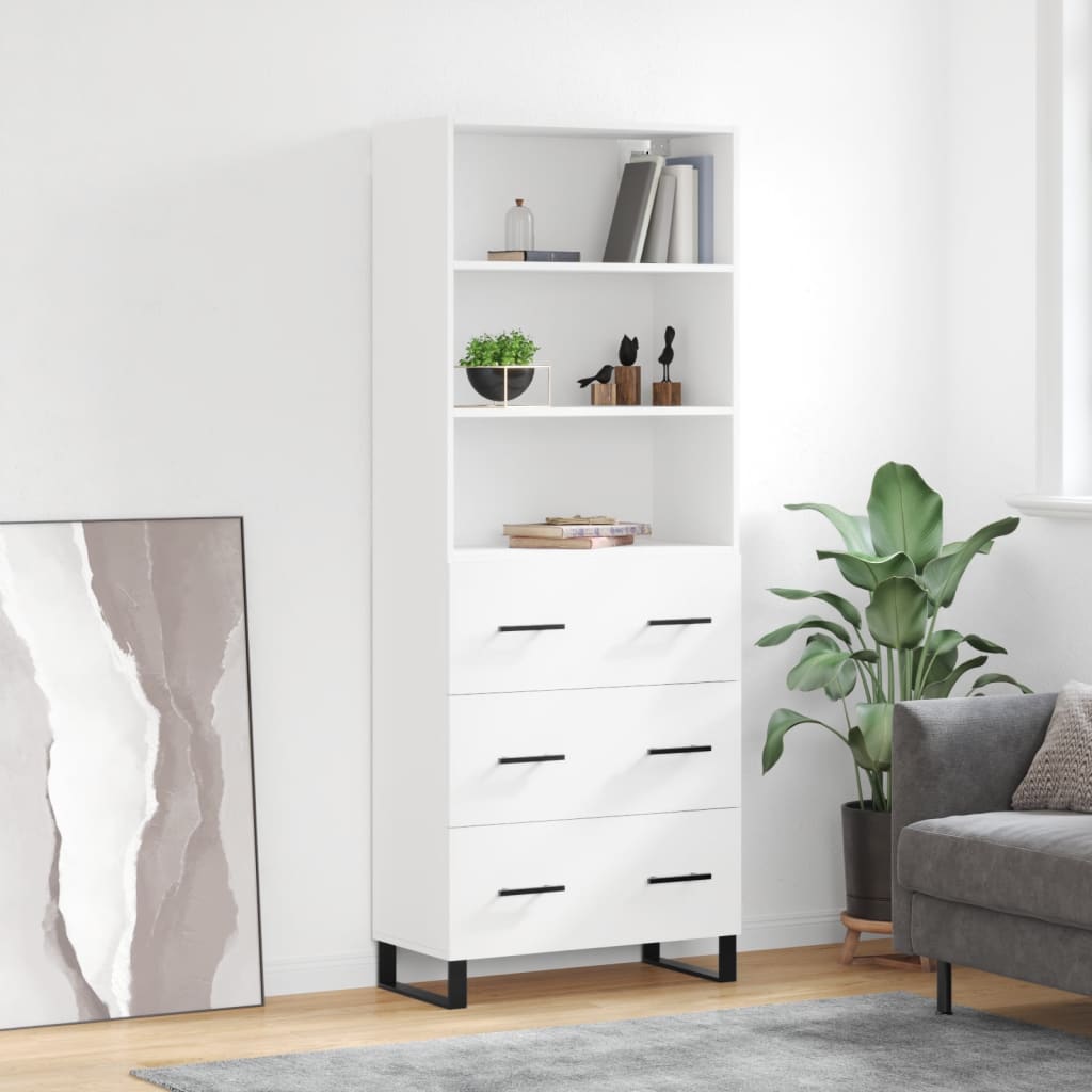 Highboard 69.5X34X180 Cm Engineered Wood