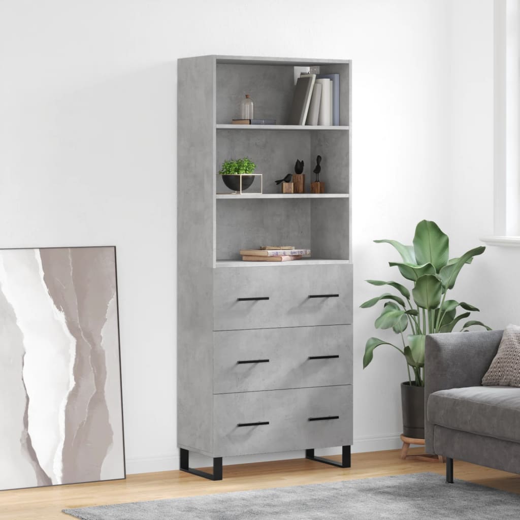 Highboard 69.5X34X180 Cm Engineered Wood
