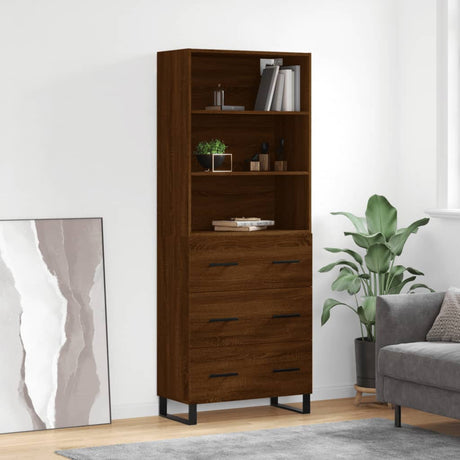 Highboard 69.5X34X180 Cm Engineered Wood