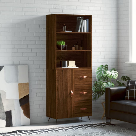 Highboard 69.5X34X180 Cm Engineered Wood