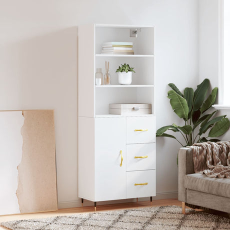 Highboard 69.5X34X180 Cm Engineered Wood