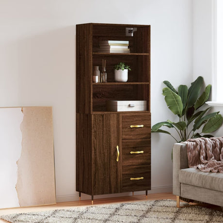 Highboard 69.5X34X180 Cm Engineered Wood