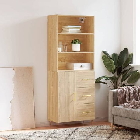 Highboard 69.5X34X180 Cm Engineered Wood