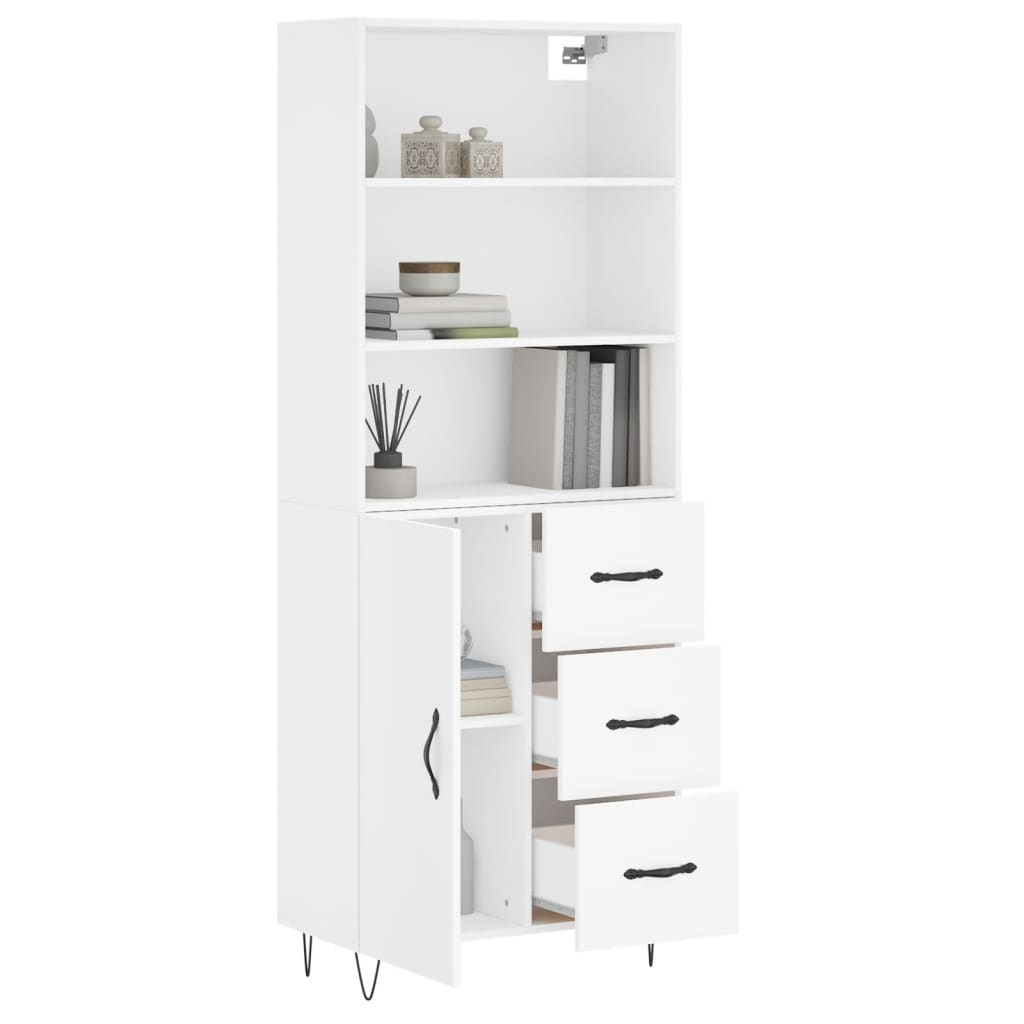 Highboard 69.5X34X180 Cm Engineered Wood