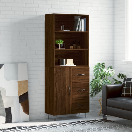Highboard 69.5X34X180 Cm Engineered Wood