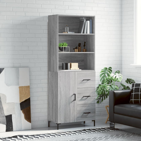 Highboard 69.5X34X180 Cm Engineered Wood