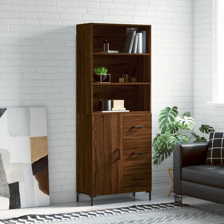 Highboard 69.5X34X180 Cm Engineered Wood
