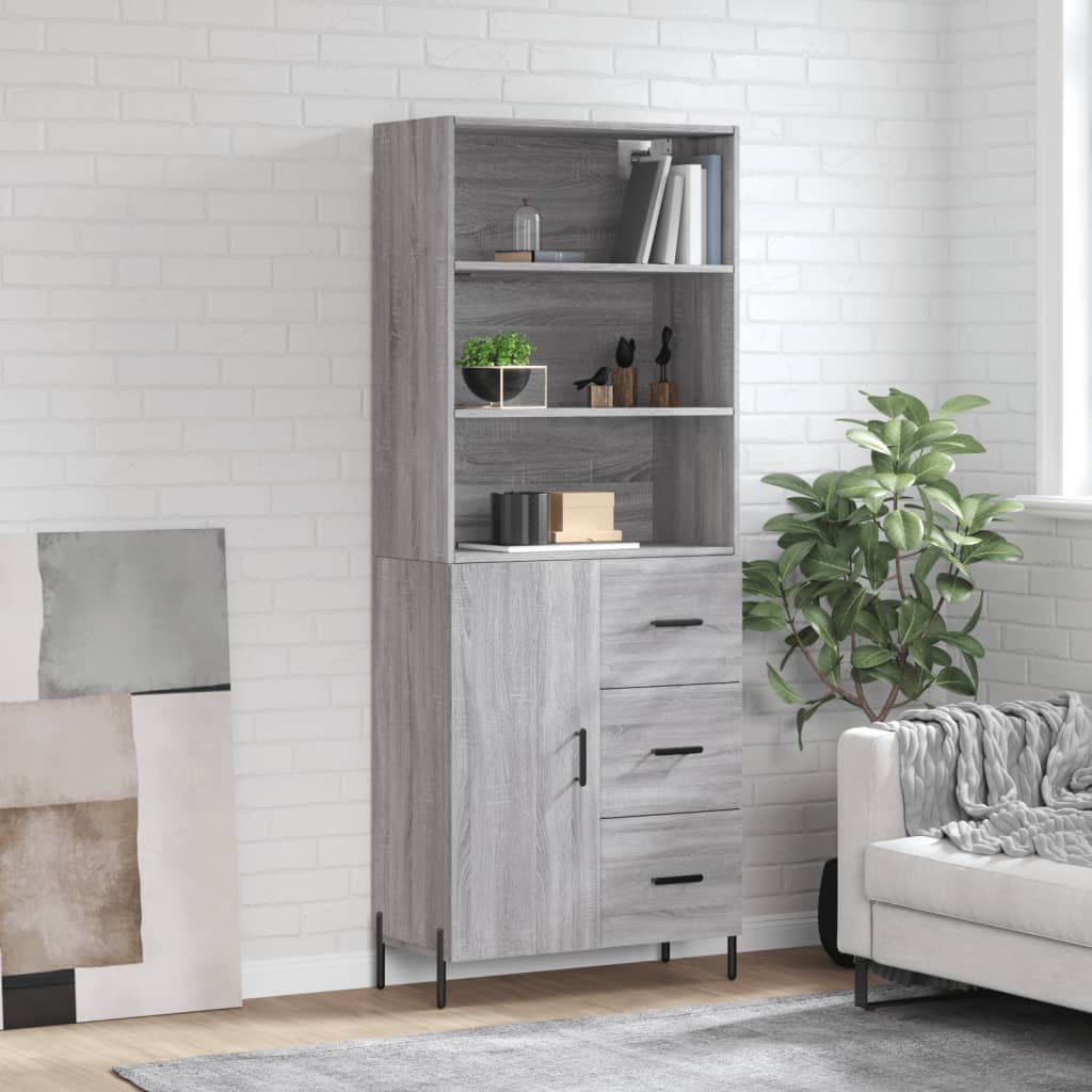 Highboard 69.5X34X180 Cm Engineered Wood