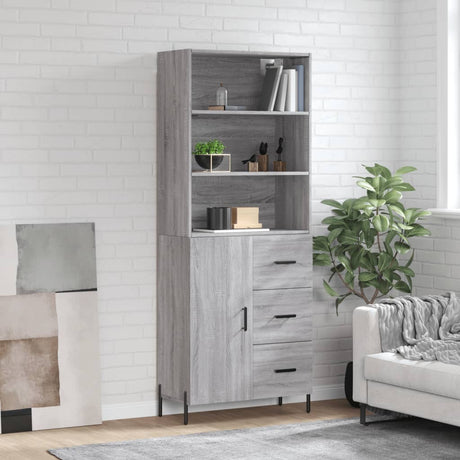 Highboard 69.5X34X180 Cm Engineered Wood