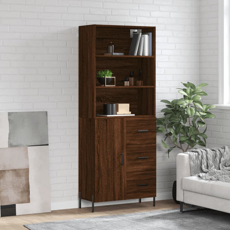 Highboard 69.5X34X180 Cm Engineered Wood