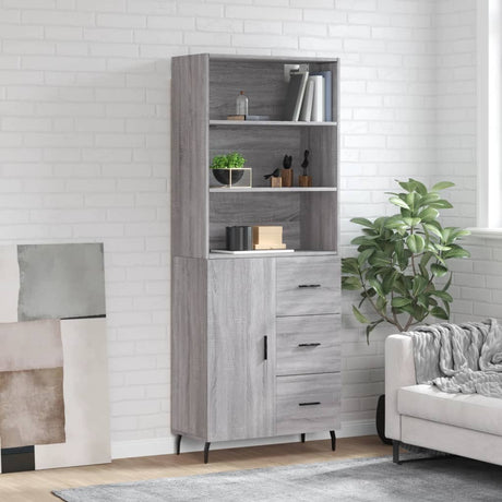Highboard 69.5X34X180 Cm Engineered Wood