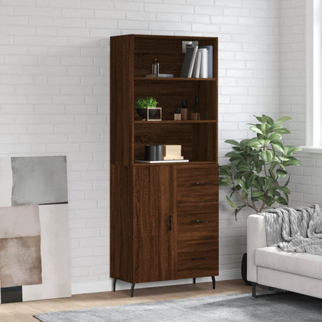 Highboard 69.5X34X180 Cm Engineered Wood