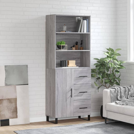 Highboard 69.5X34X180 Cm Engineered Wood