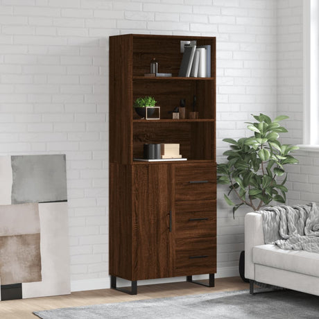 Highboard 69.5X34X180 Cm Engineered Wood